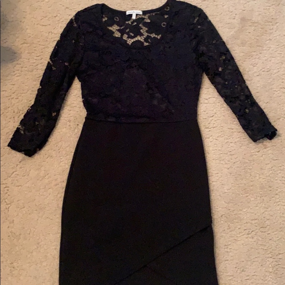 Charlotte Russe Black Tulip Skirt Mini Dress